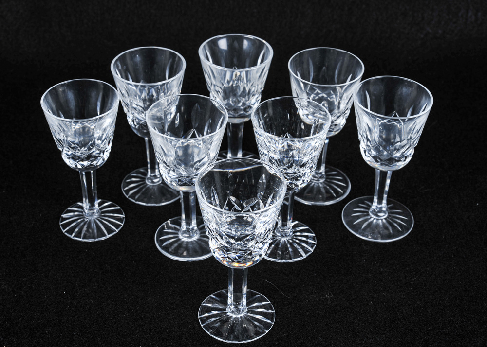 Set of Waterford Crystal Small Cordial Glasses