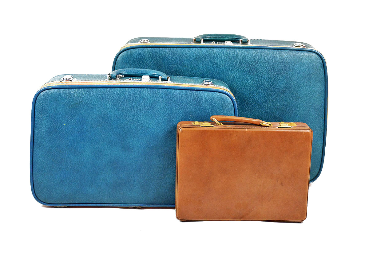 Trio of Vintage Luggage