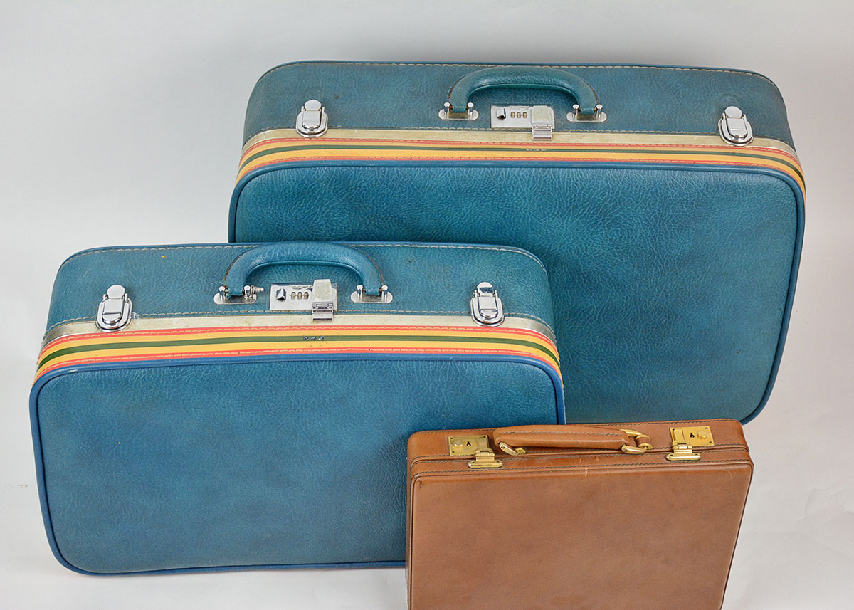 Trio of Vintage Luggage