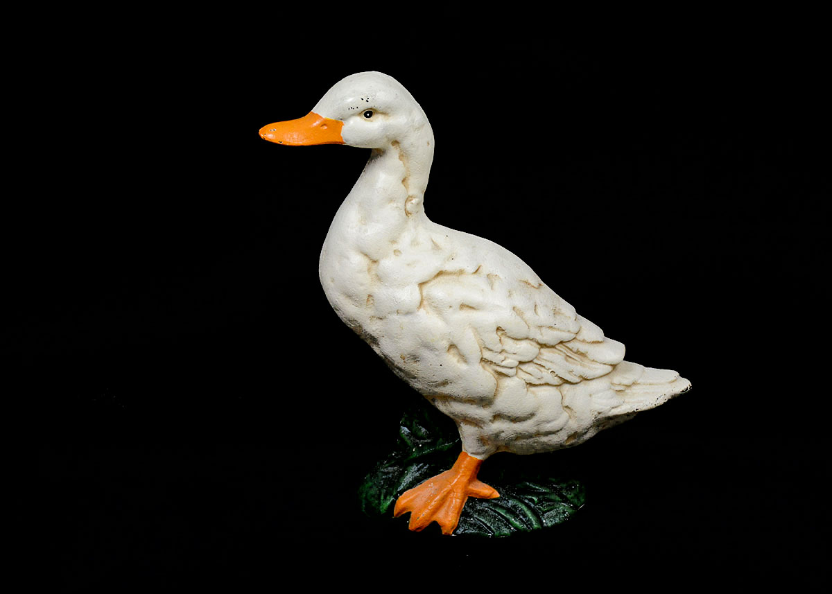 Enameled Iron Duck Door Stopper