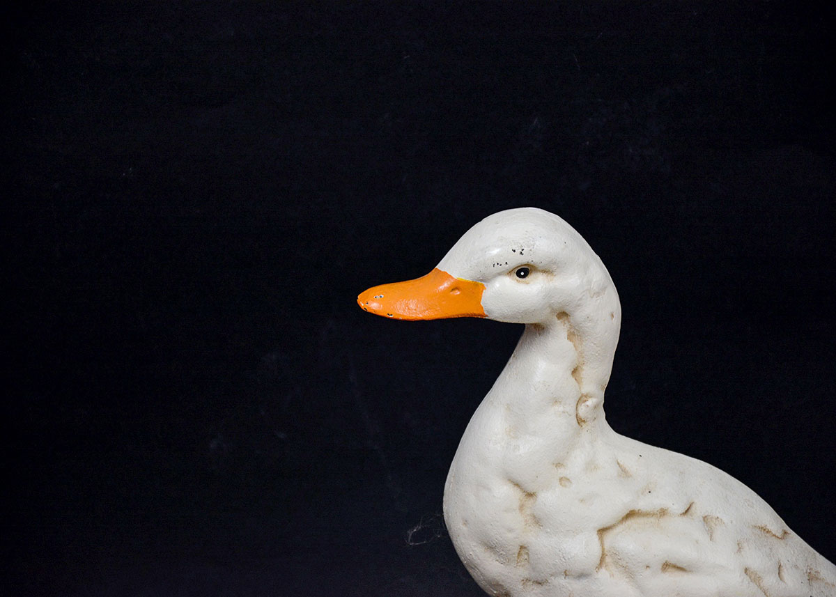 Enameled Iron Duck Door Stopper