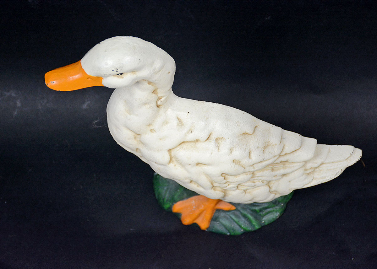 Enameled Iron Duck Door Stopper