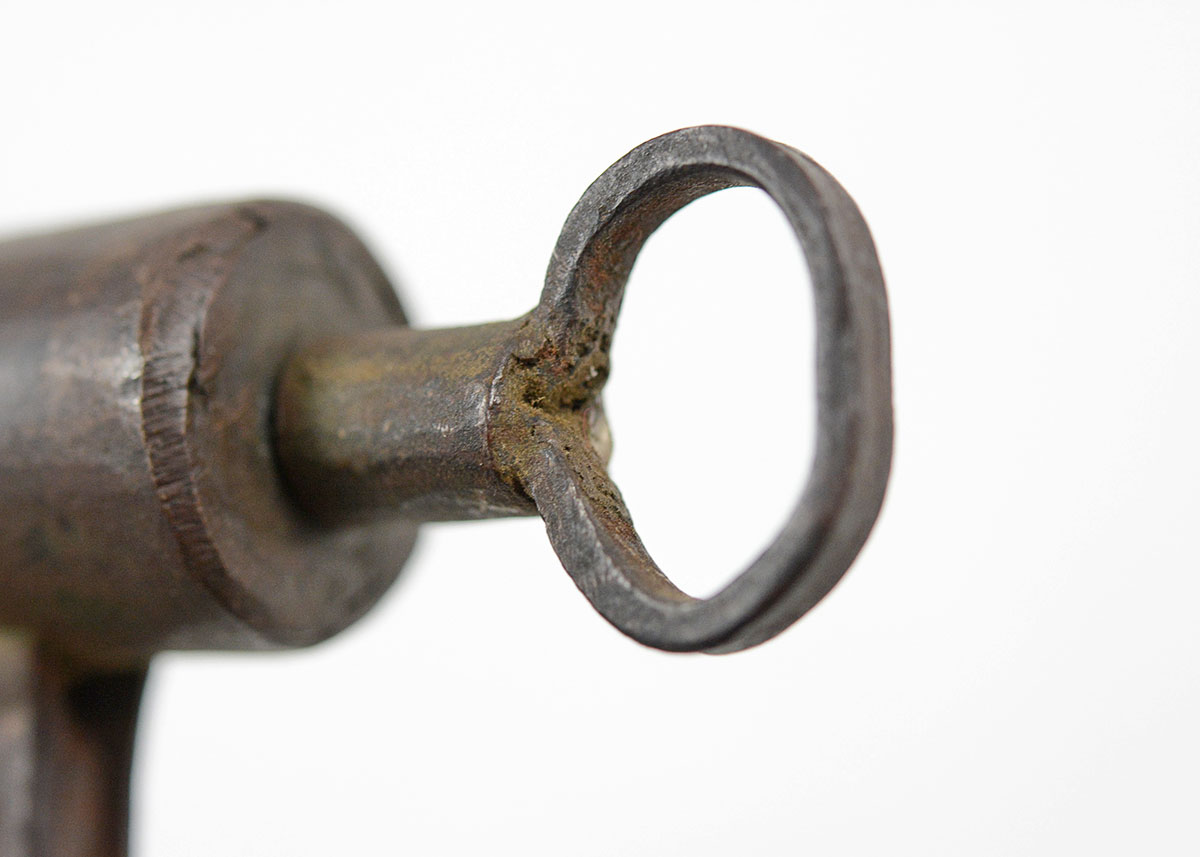 Antique Wrought Iron Manacle with Key