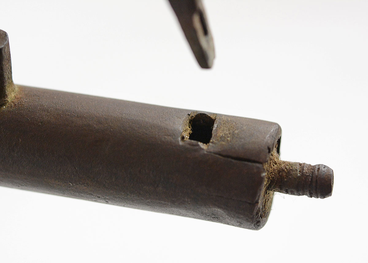 Antique Wrought Iron Manacle with Key