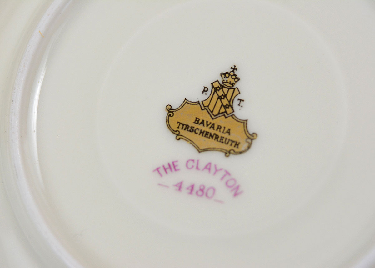 China and Spode Green, Blue, and White Dishes