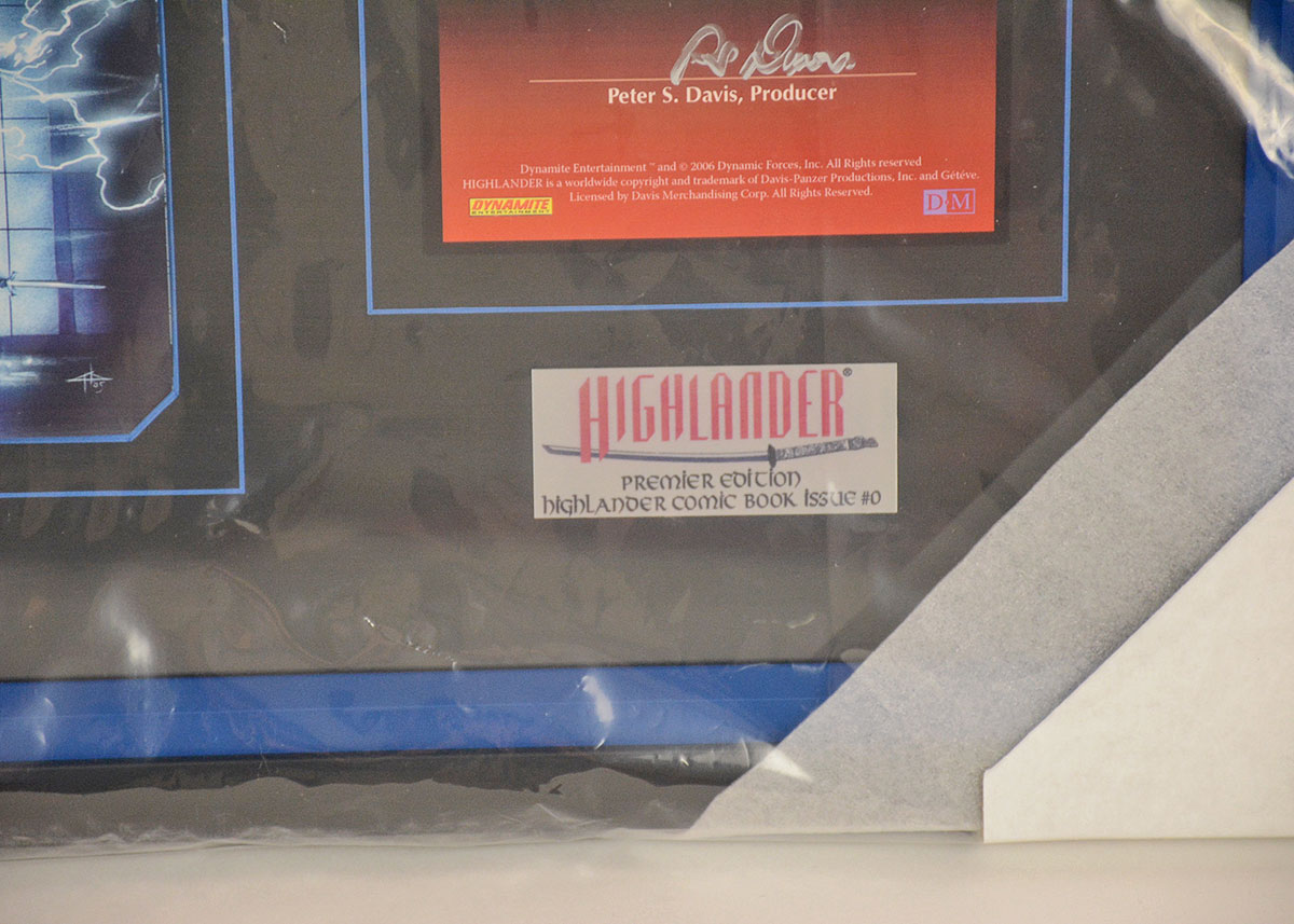 Framed Dynamite Entertainment's Highlander Issue #0