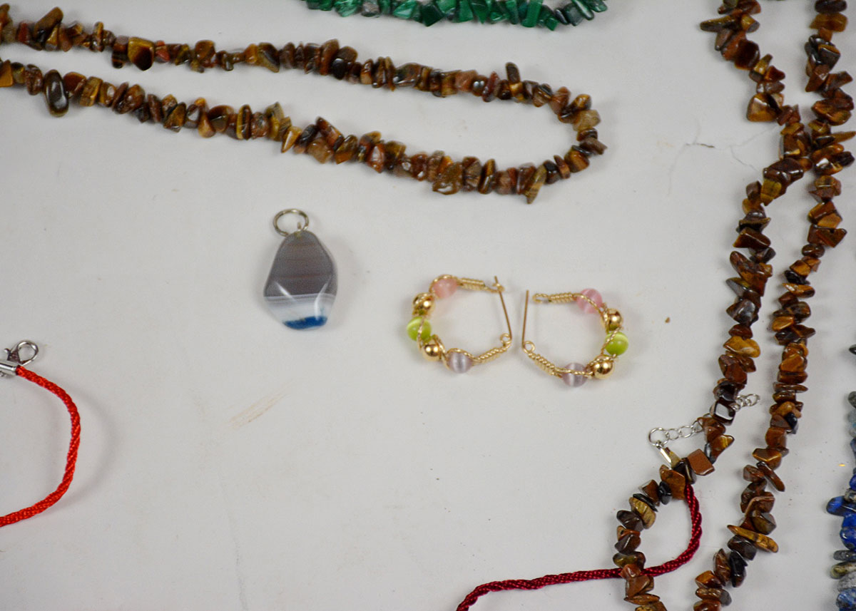 Collection of Colorful Natural Stone Necklaces and Bracelets