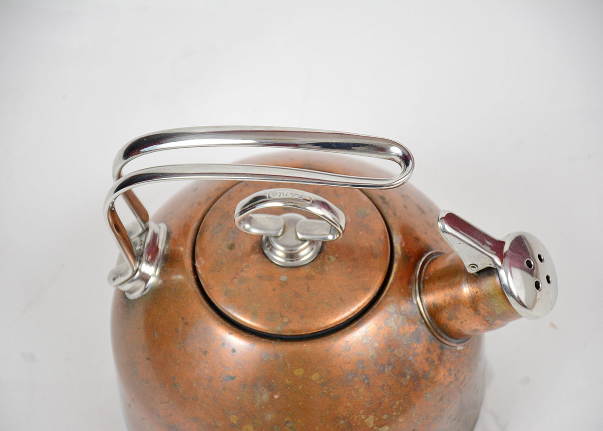 Chantal Copper 1.8 qt Tea Kettle with Two-Tone Hohner Harmonica Whistle