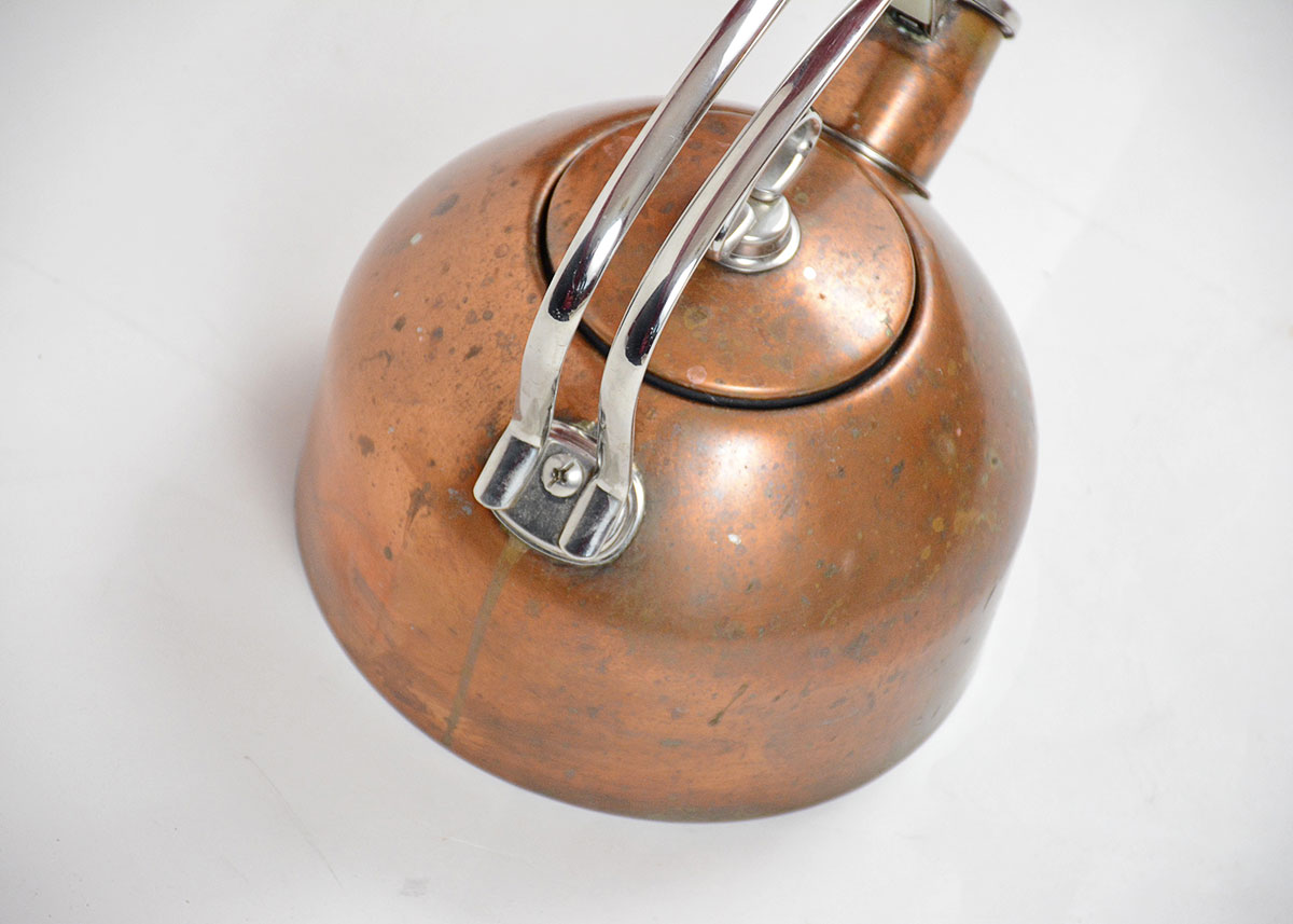 Chantal Copper 1.8 qt Tea Kettle with Two-Tone Hohner Harmonica Whistle