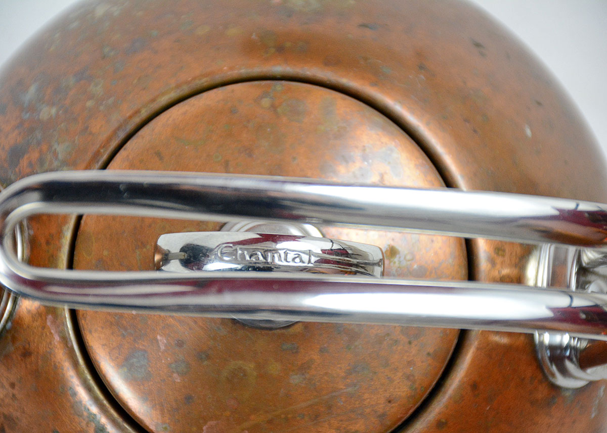 Chantal Copper 1.8 qt Tea Kettle with Two-Tone Hohner Harmonica Whistle