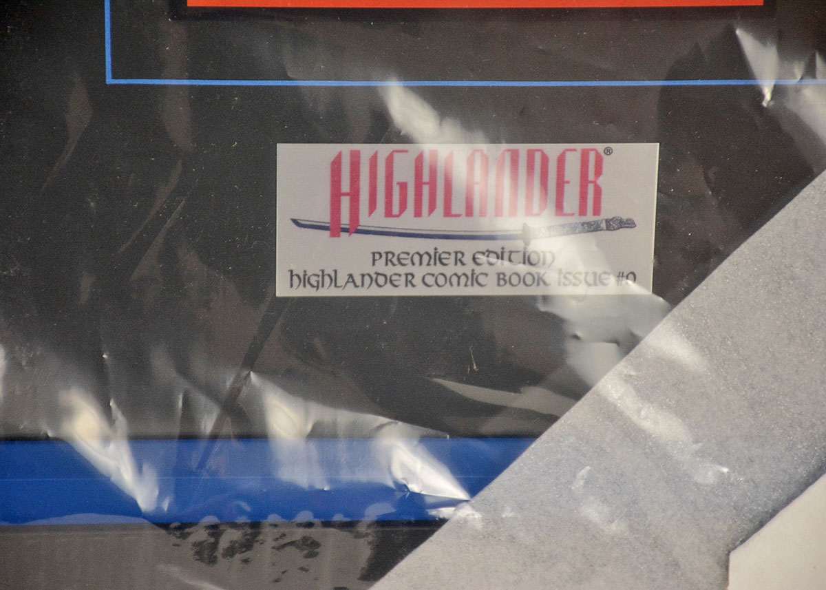 Framed Dynamite Entertainment's Highlander Issue # 0