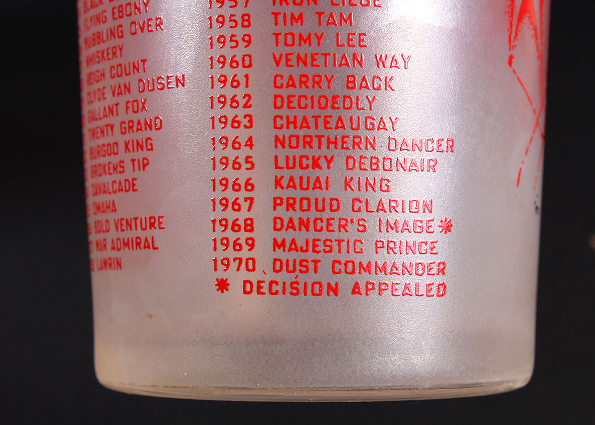 Unofficial Kentucky Derby Glasses 1967 and 1971