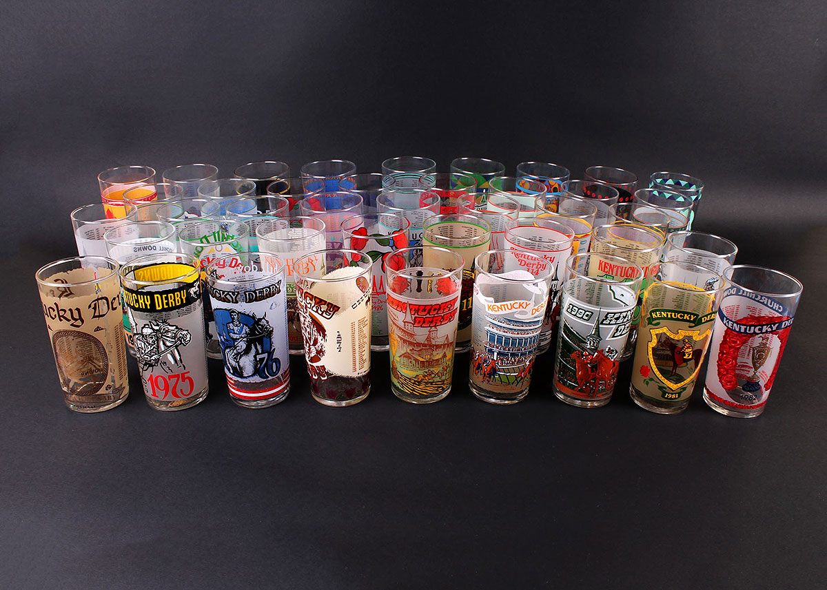 Kentucky Derby Glass Collection 1974 through 2015