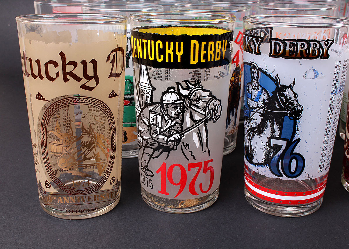 Kentucky Derby Glass Collection 1974 through 2015