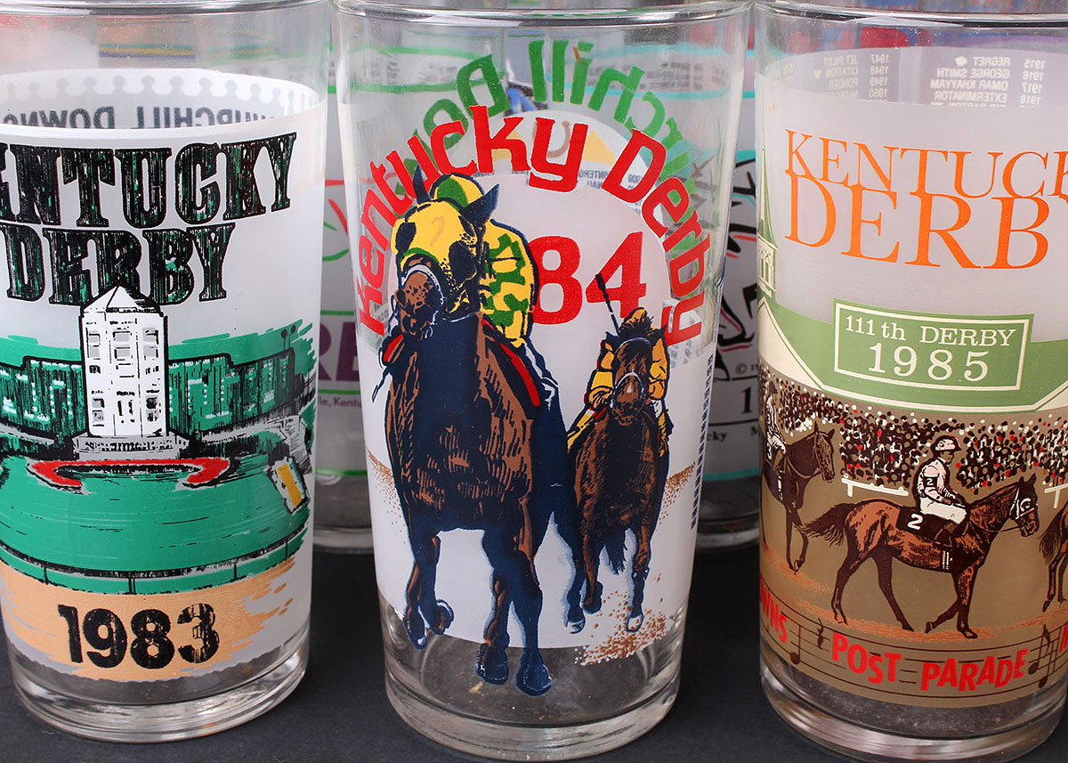 Kentucky Derby Glass Collection 1974 through 2015