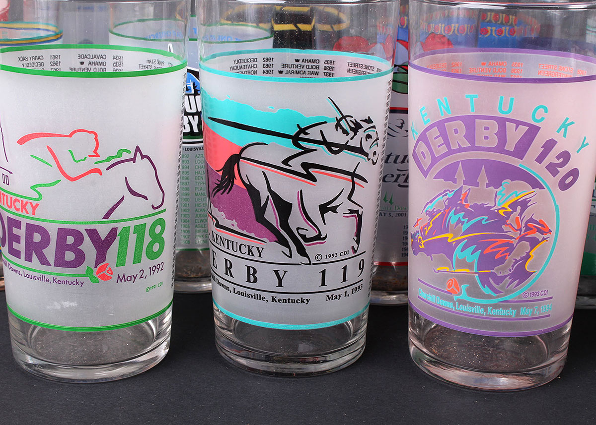 Kentucky Derby Glass Collection 1974 through 2015
