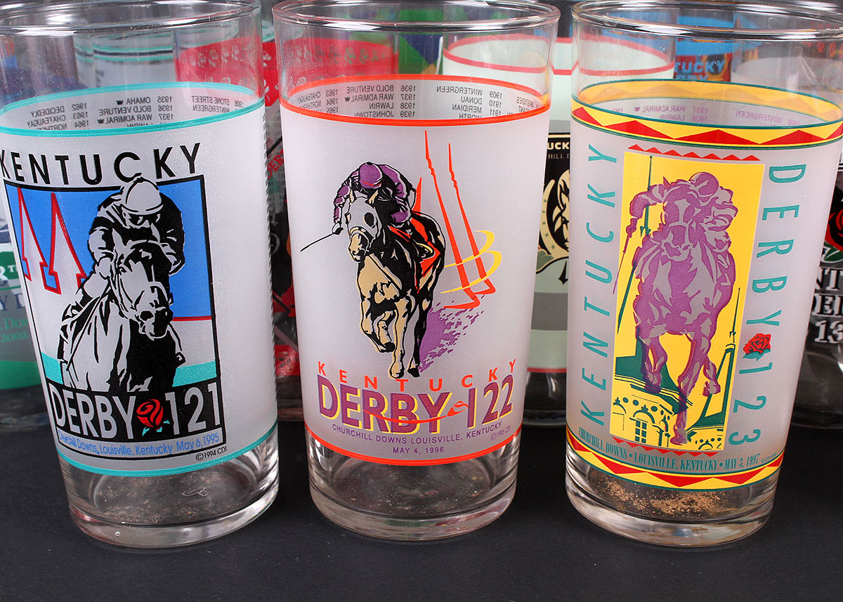 Kentucky Derby Glass Collection 1974 through 2015