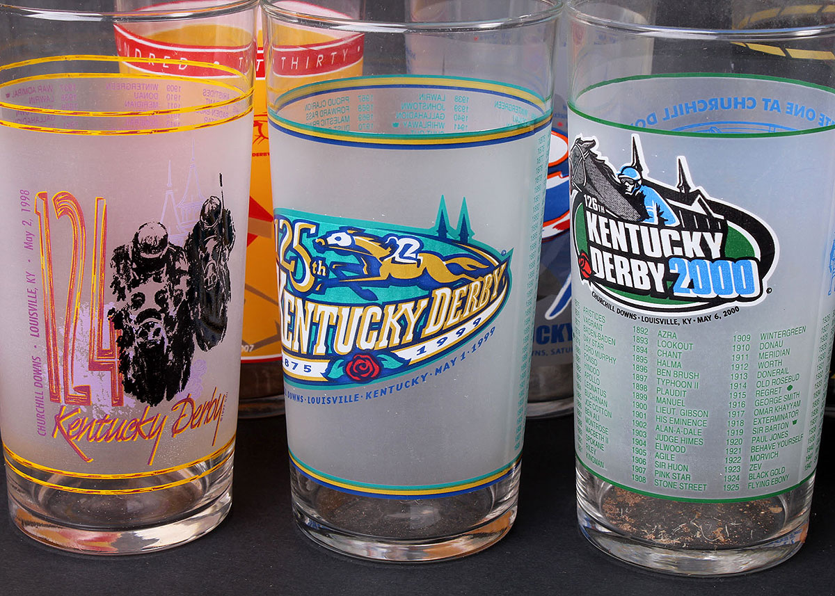 Kentucky Derby Glass Collection 1974 through 2015