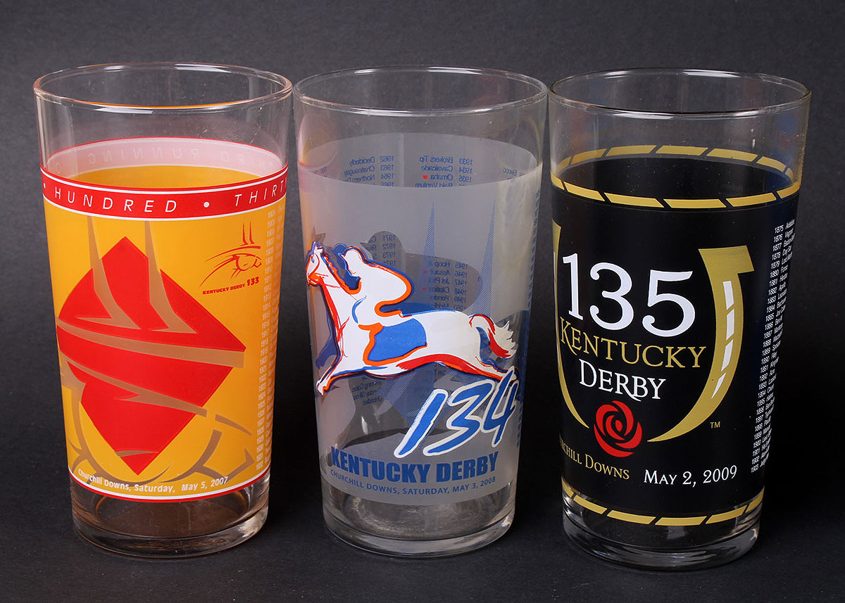 Kentucky Derby Glass Collection 1974 through 2015
