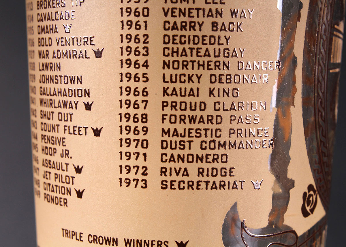 Kentucky Derby Glass Collection 1974 through 2015