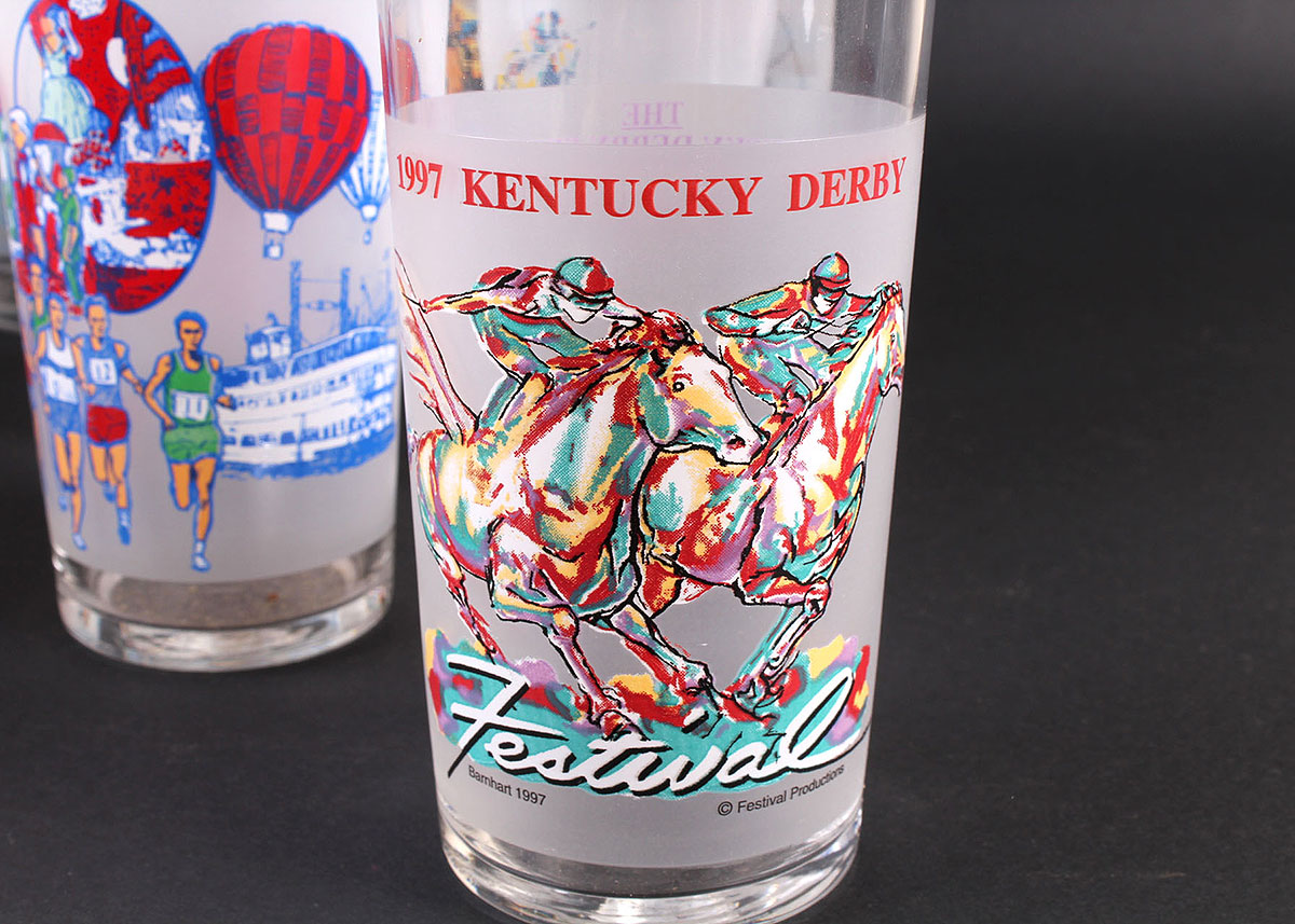 1980s and 1990s Kentucky Derby Festival Glasses