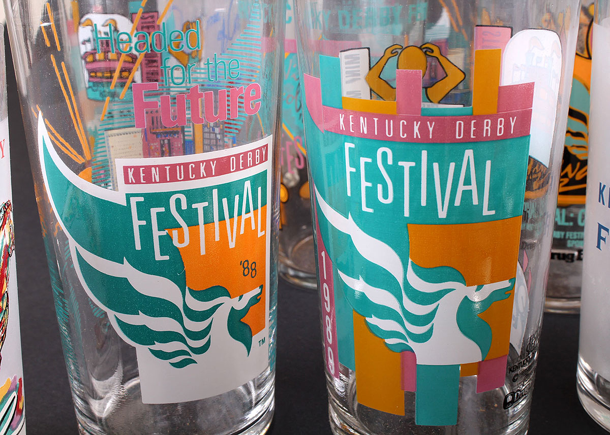 1980s and 1990s Kentucky Derby Festival Glasses