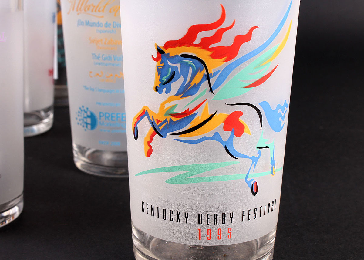 1980s and 1990s Kentucky Derby Festival Glasses