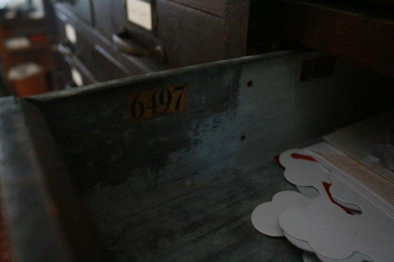 Antique Oak Flat File Storage Cabinet