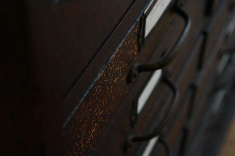 Antique Oak Flat File Storage Cabinet