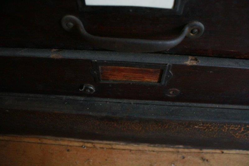 Antique Oak Flat File Storage Cabinet