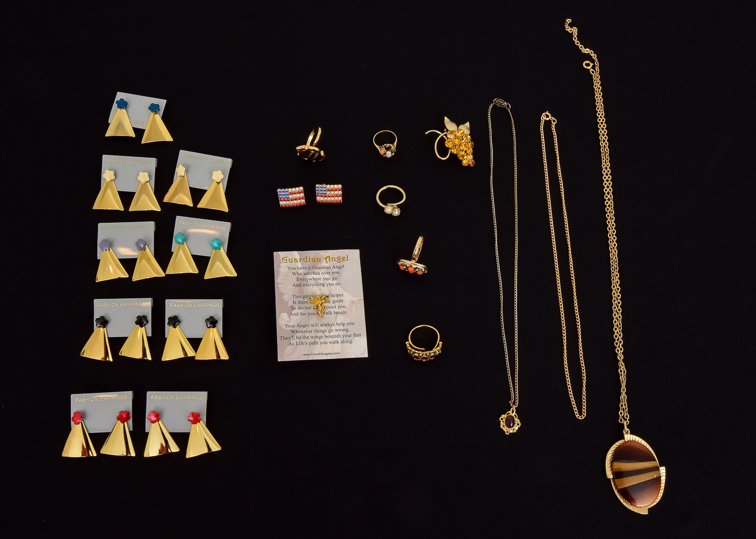 Collection of Ladies Gold-Toned Costume Jewelry