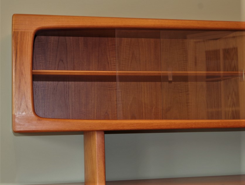 Mid Century Danish Modern Teak Credenza with Floating Hutch
