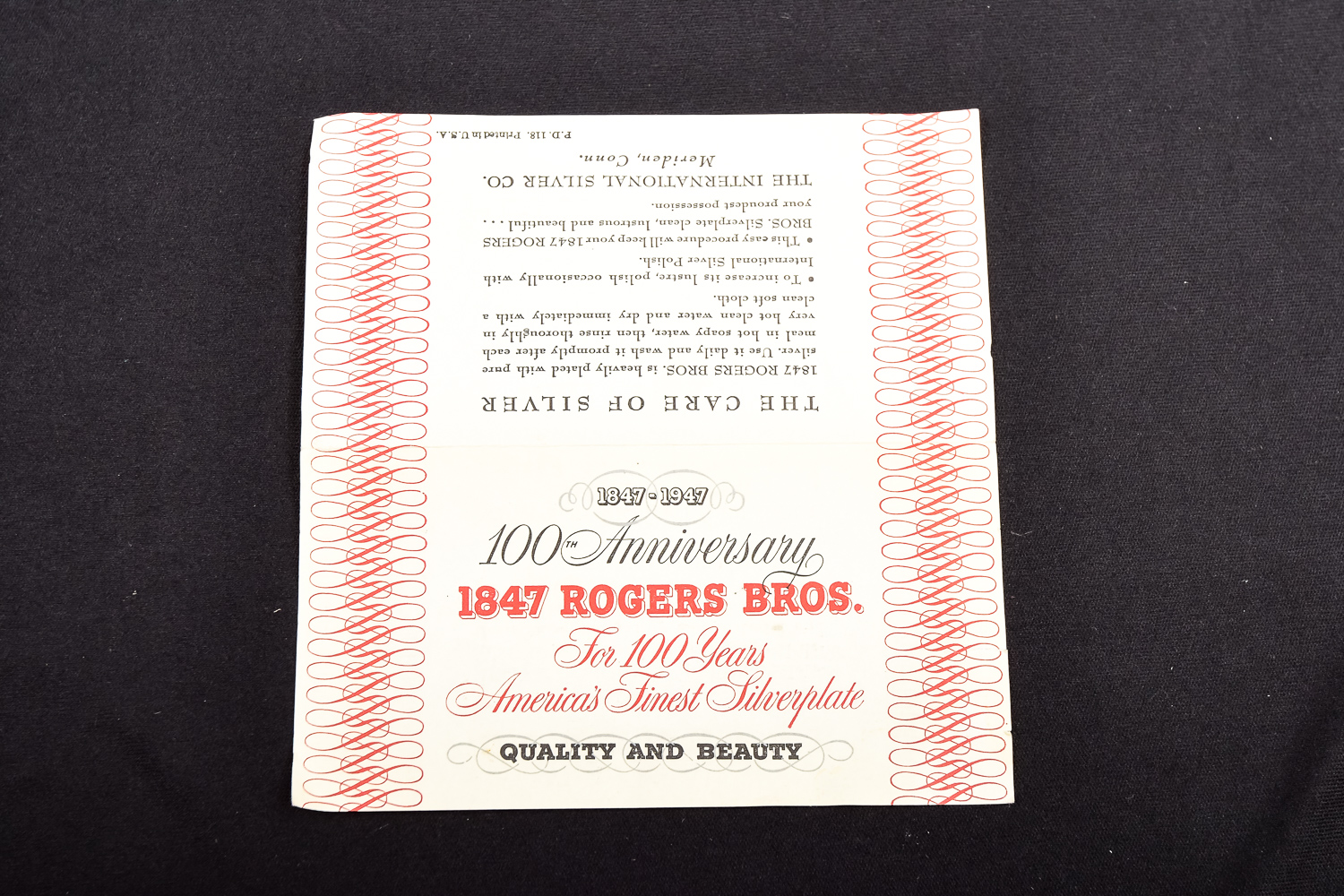 Set of International Silver 1847 Rogers Bros. 100th Anniversary Edition Silver Plated Flatware