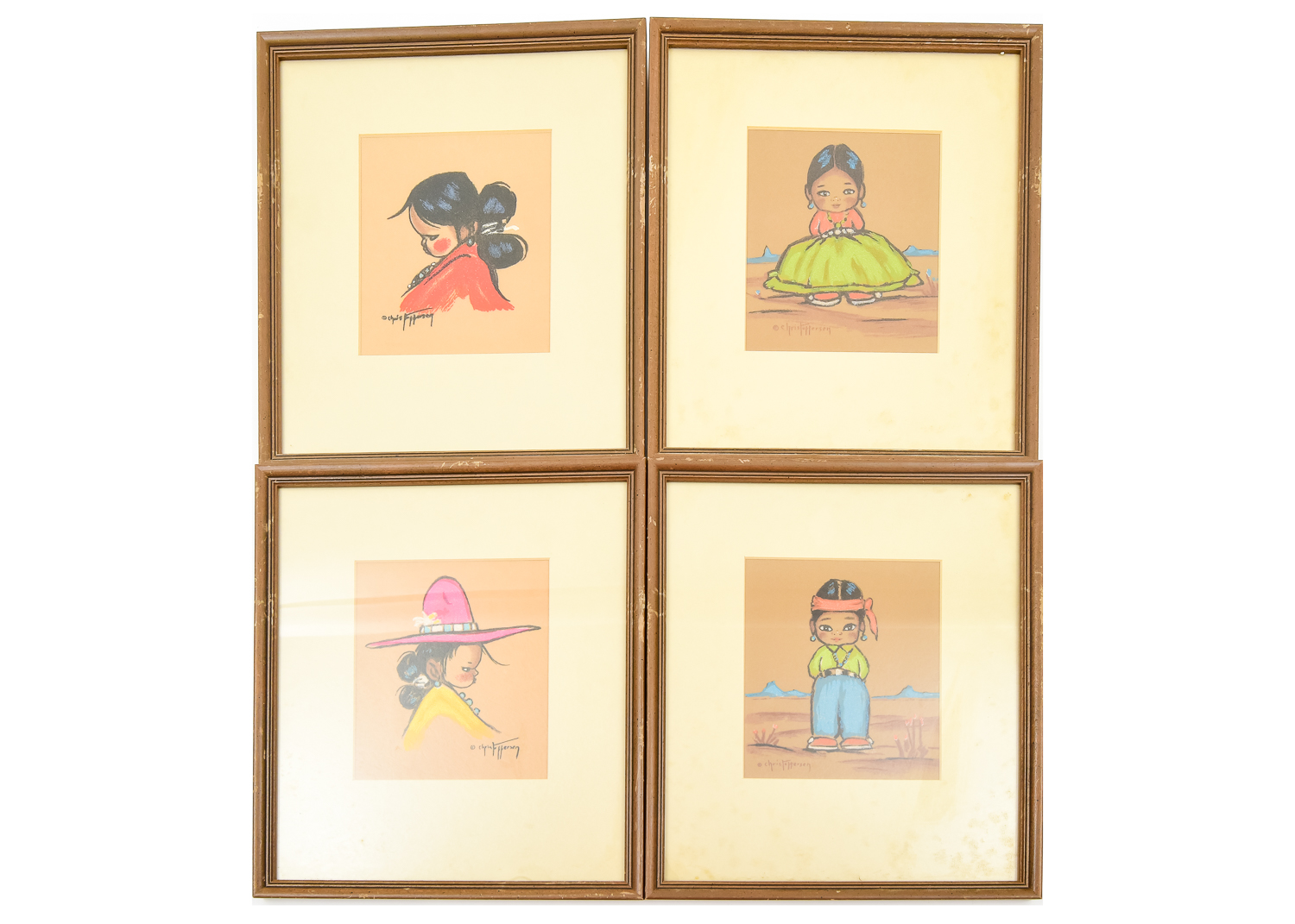 Four Gerda Christottersen Papoose Serigraphs