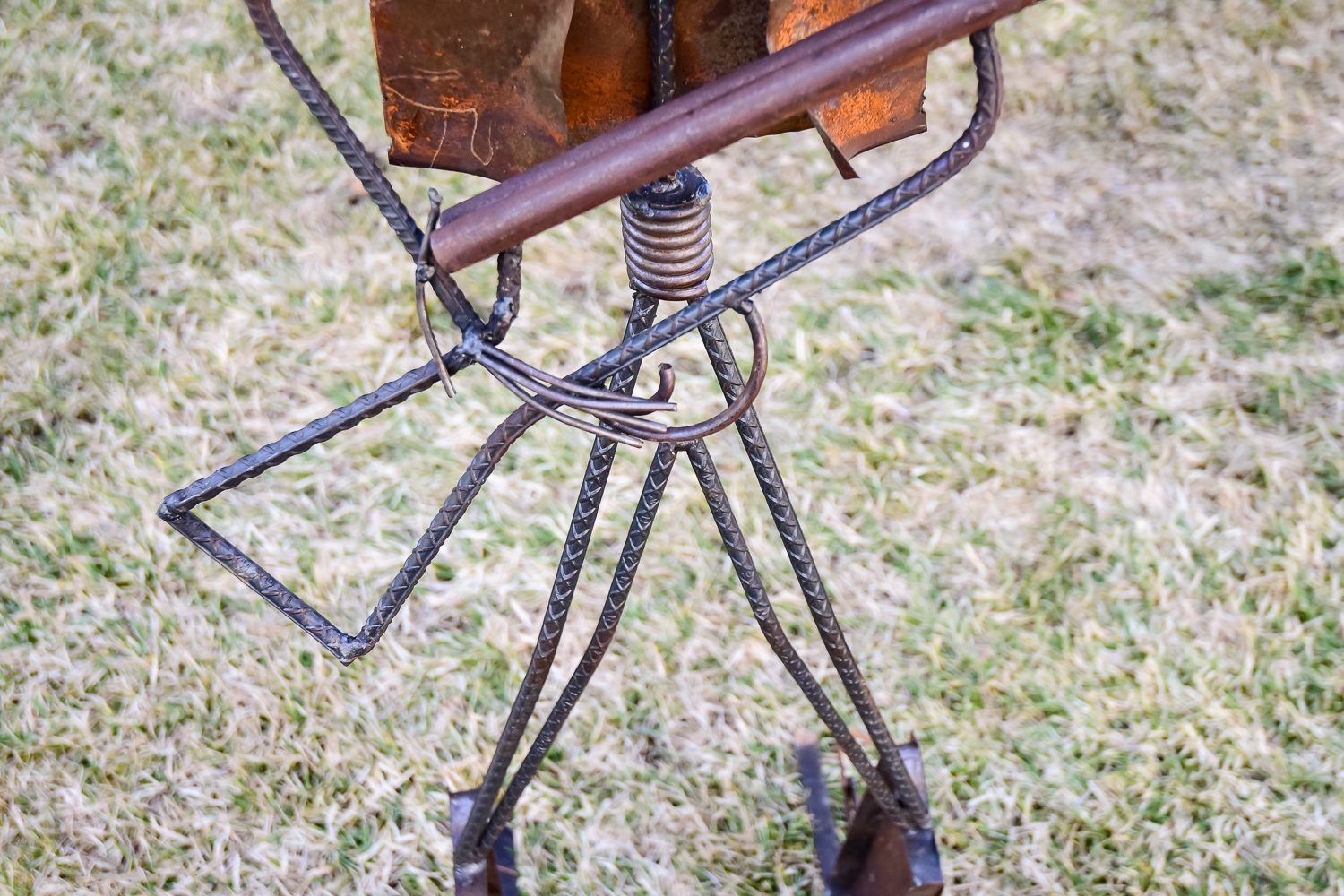 Found Object Cowboy Sheriff Lawn Sculpture