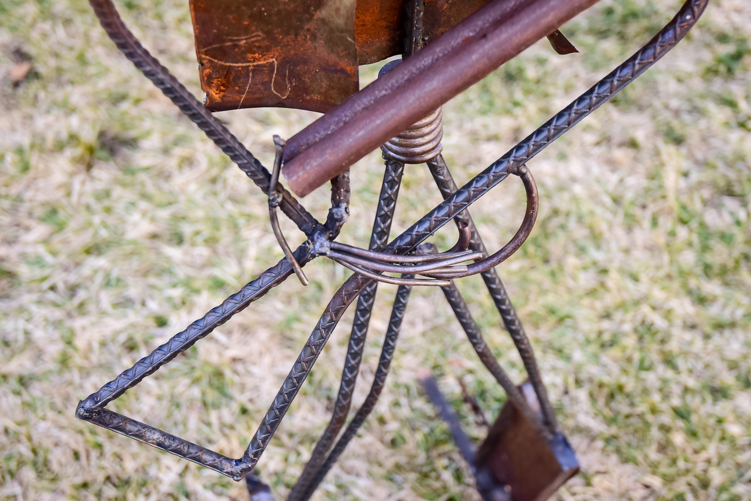 Found Object Cowboy Sheriff Lawn Sculpture