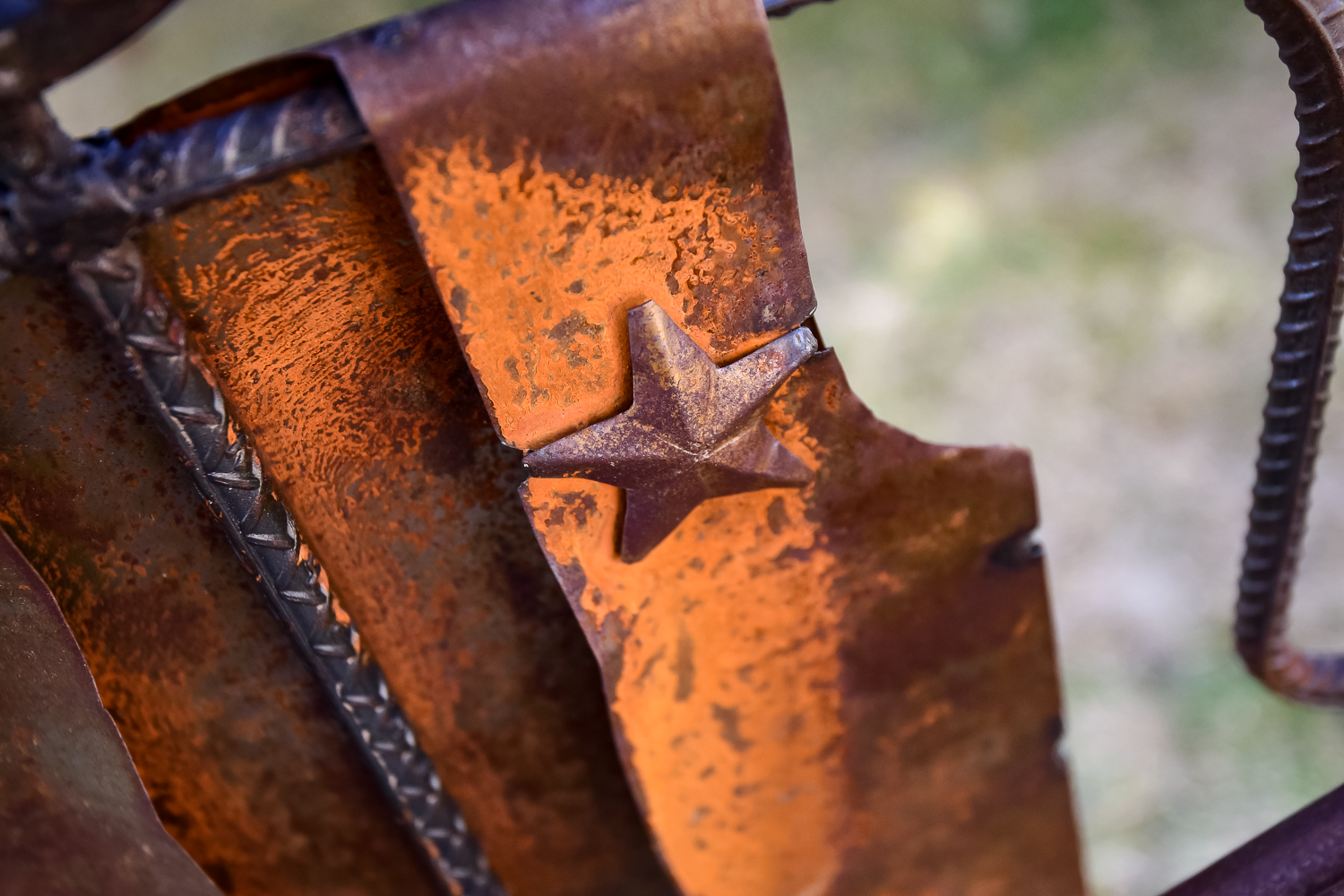 Found Object Cowboy Sheriff Lawn Sculpture