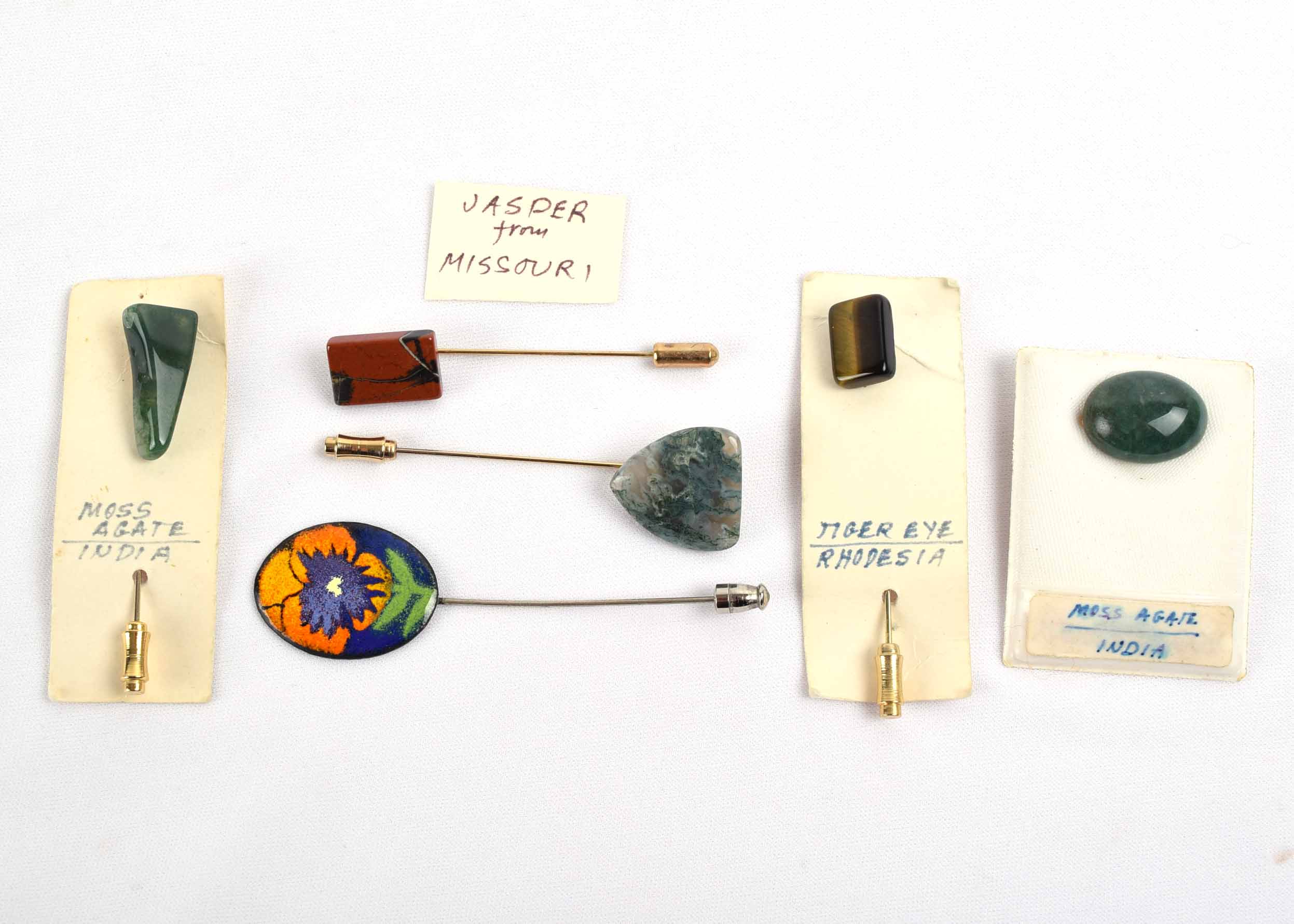 Vintage Stone Stick Pins