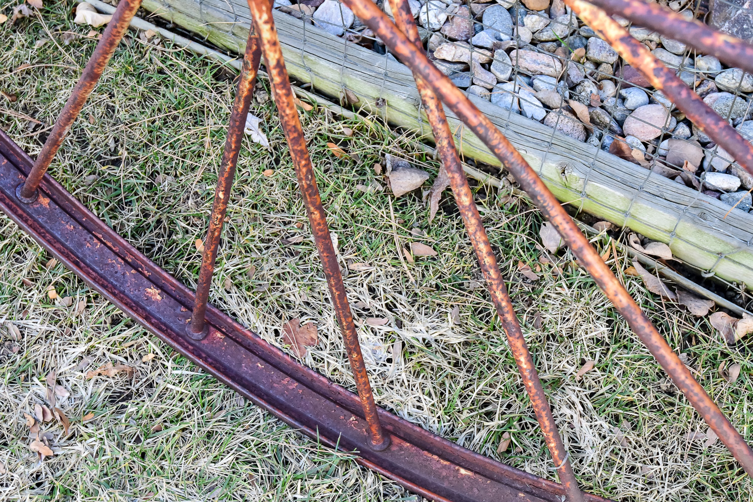 Vintage Yard Cart and Wheel
