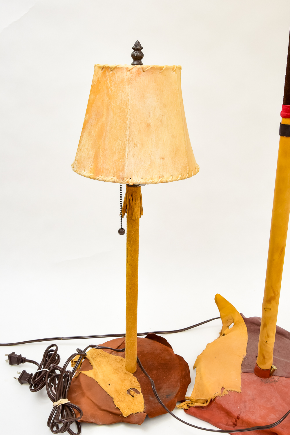 Grouping of Cowhide Lamps Including Nan Sheridan
