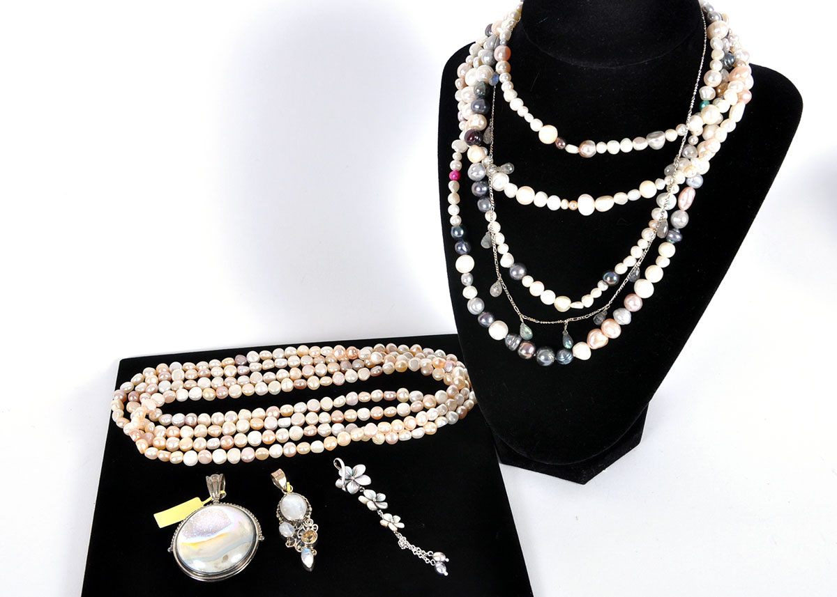 Opal, Quartz, and Fresh Water Pearls Jewelry Collection