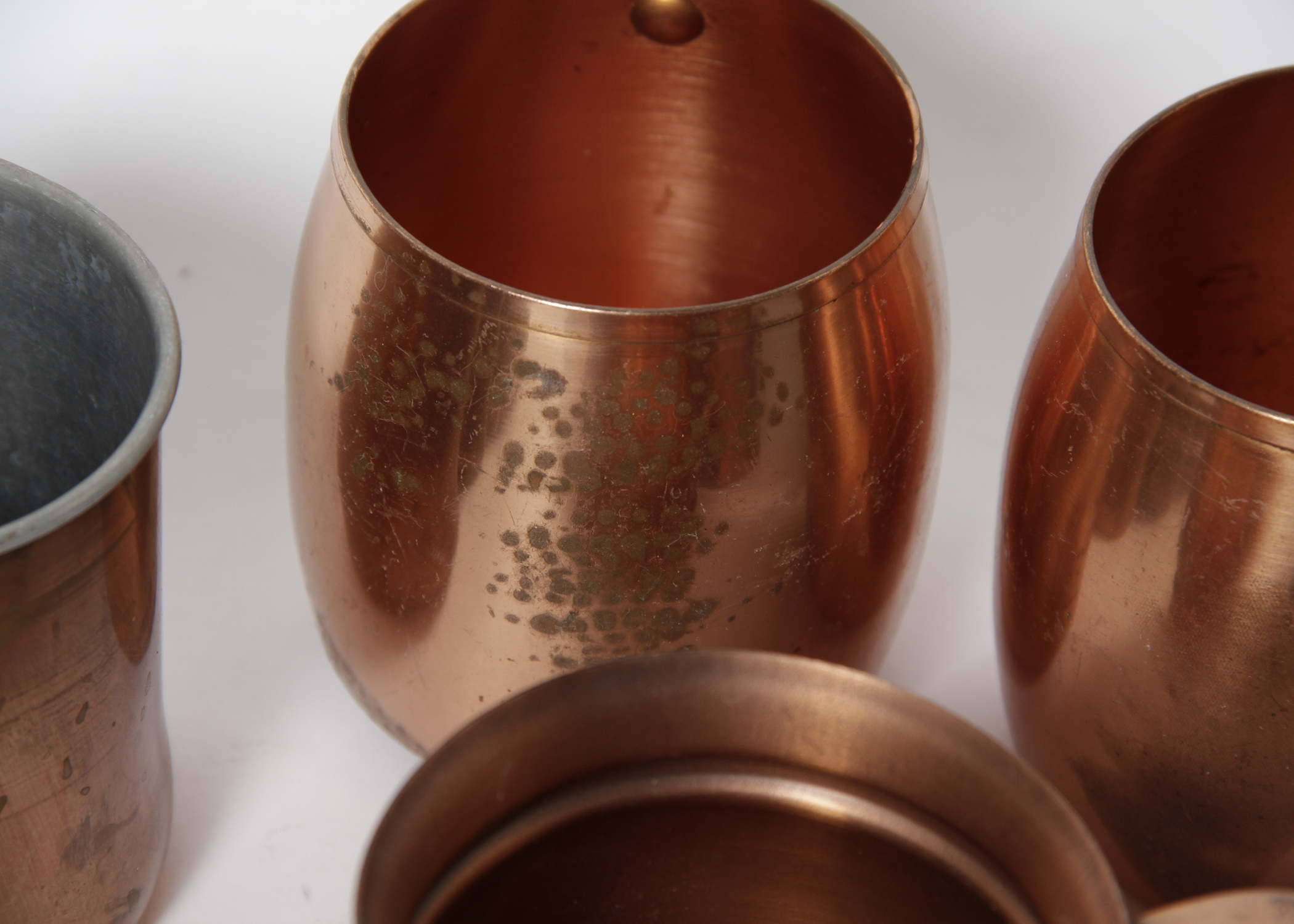 Collection of Twelve West Bend, Coppercaft and Gregorian Copper Mugs