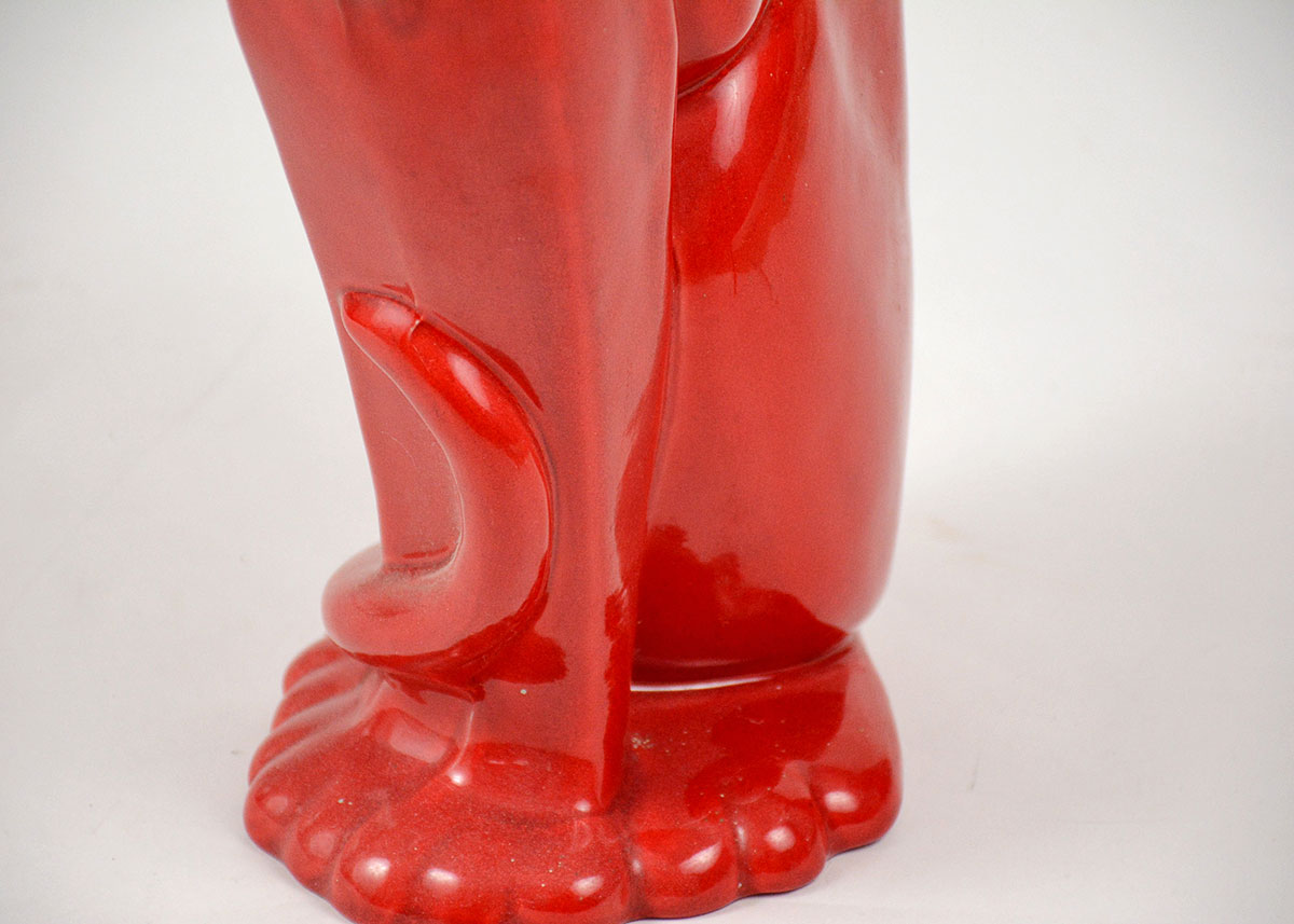 Royal Haeger Red Ceramic Cat