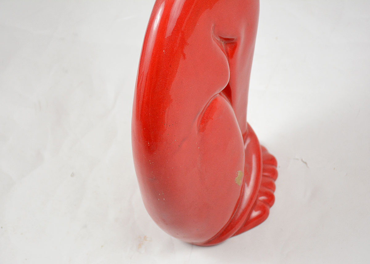 Royal Haeger Red Ceramic Cat
