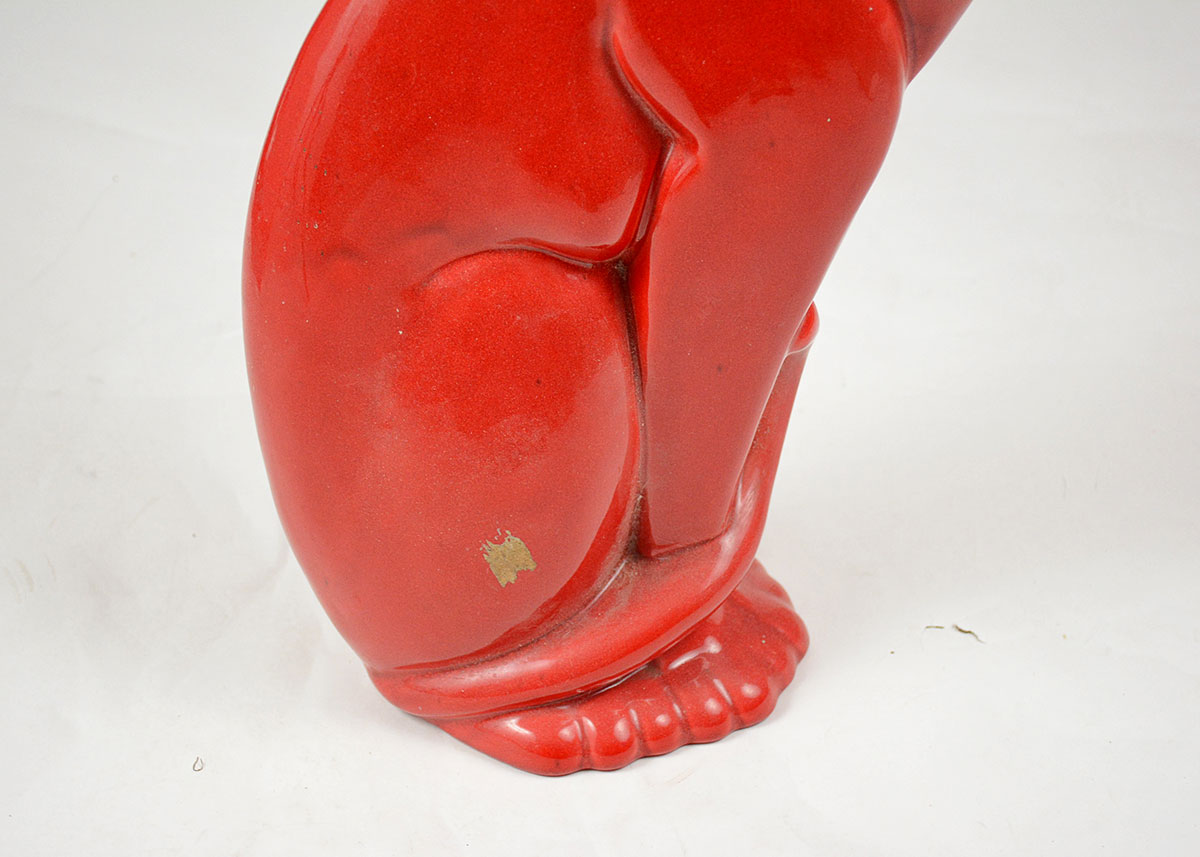 Royal Haeger Red Ceramic Cat