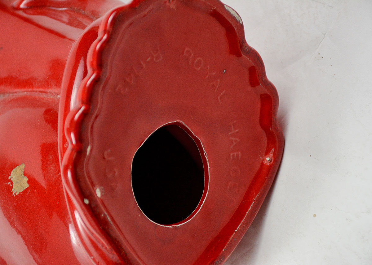 Royal Haeger Red Ceramic Cat