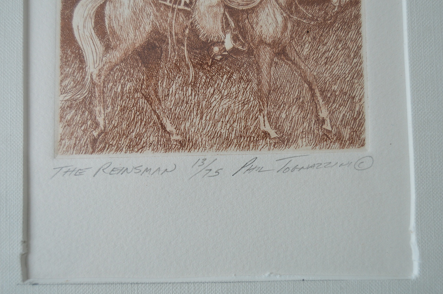 Original Signed Cowboy Etching