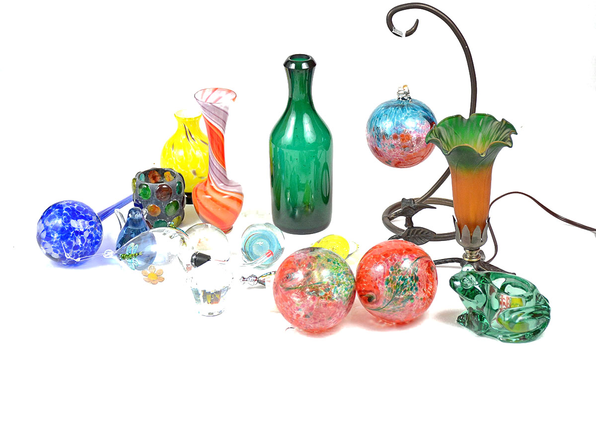 Collection of Colored and Art Glass