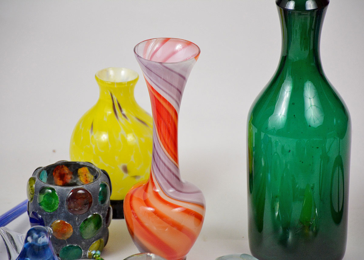 Collection of Colored and Art Glass