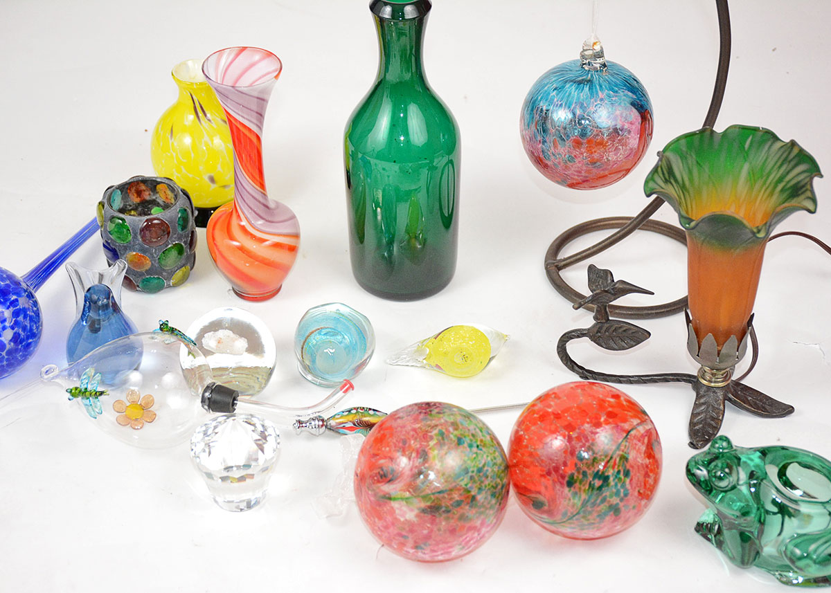 Collection of Colored and Art Glass